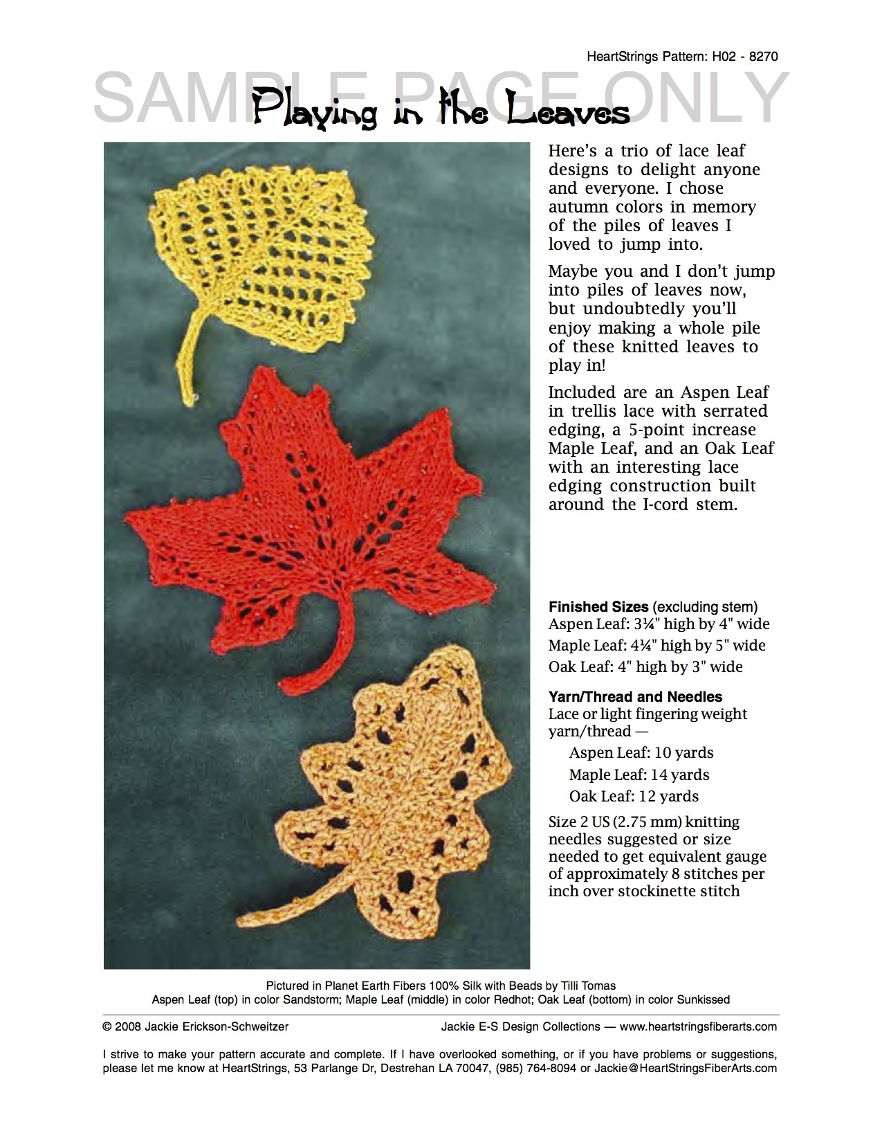 Fallen Leaves Stitch Markers  Knitting Supplies – Pretty Warm Designs