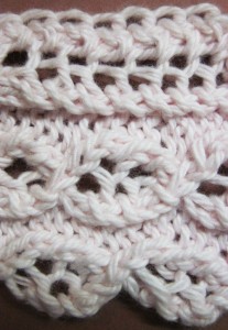 Picot loops are pictured along top of this lace edging