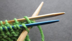 wrap yarn to k2tog