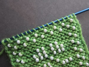 Pick up loops along cast on edge