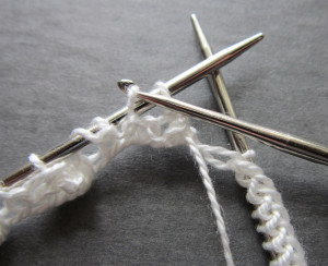 using a crochet hook