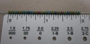 beads per 2 inches