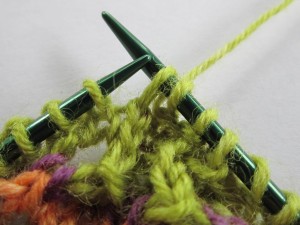 slipped stitch on right hand needle