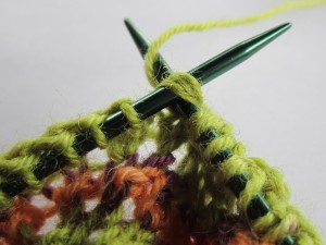 wrap yarn counter-clockwise