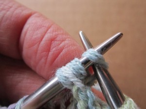 Knit each of the 4 stitches